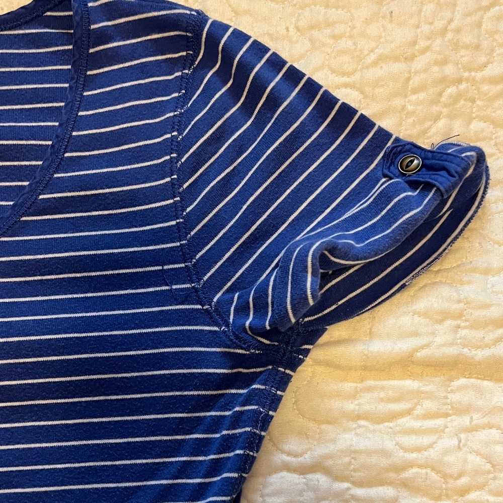 Jones New York & Navy Striped Short Sleeve Top - Picture 5 of 6